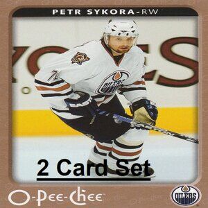 Petr Sykora Edmonton Oilers NHL Hockey Card Collection - 2 Card Set